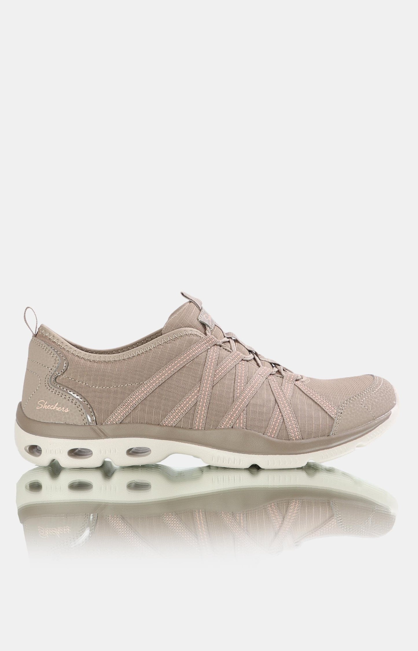 Ladies Glide Step Beyond Sneakers - Taupe