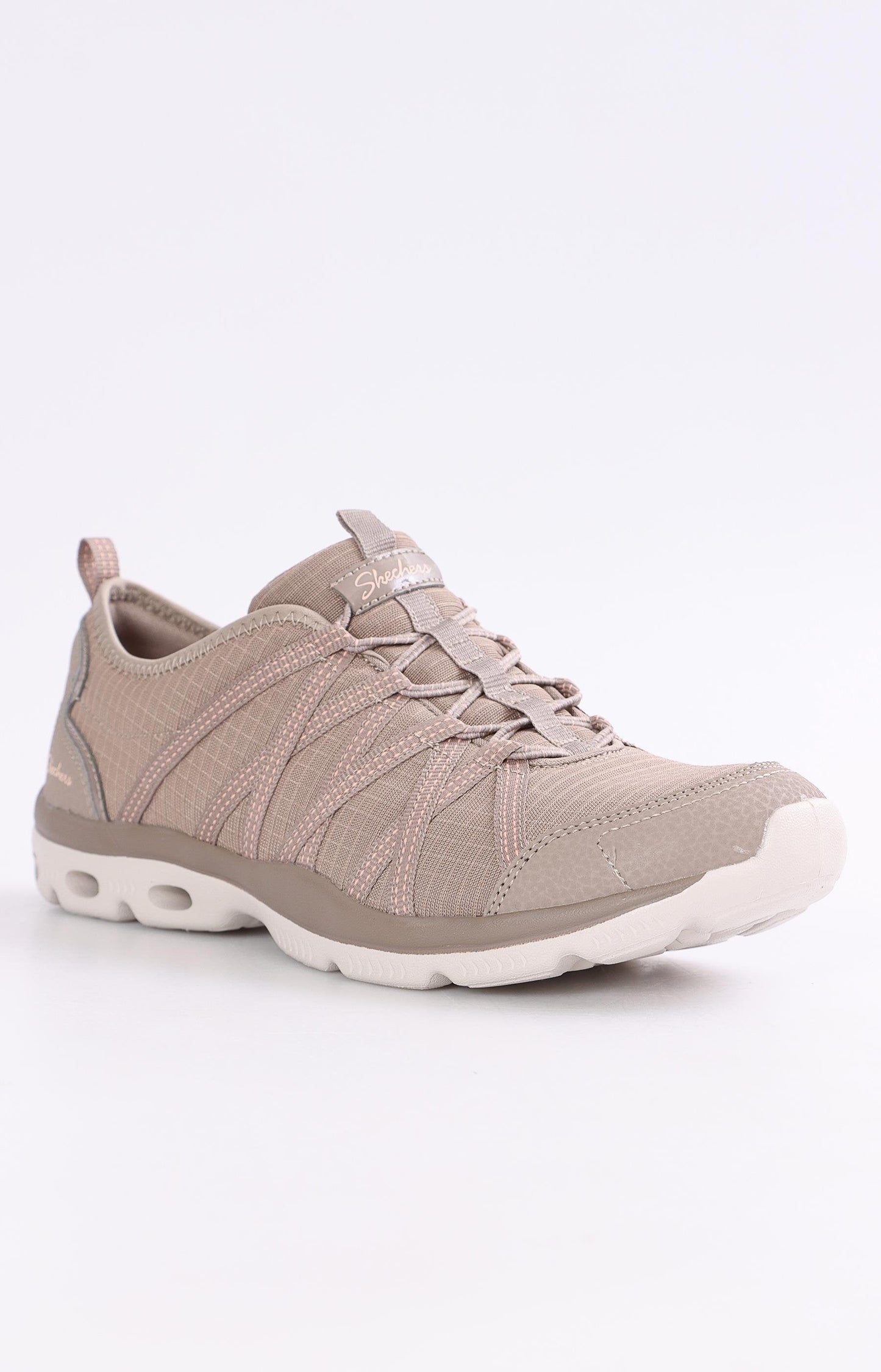 Ladies Glide Step Beyond Sneakers - Taupe