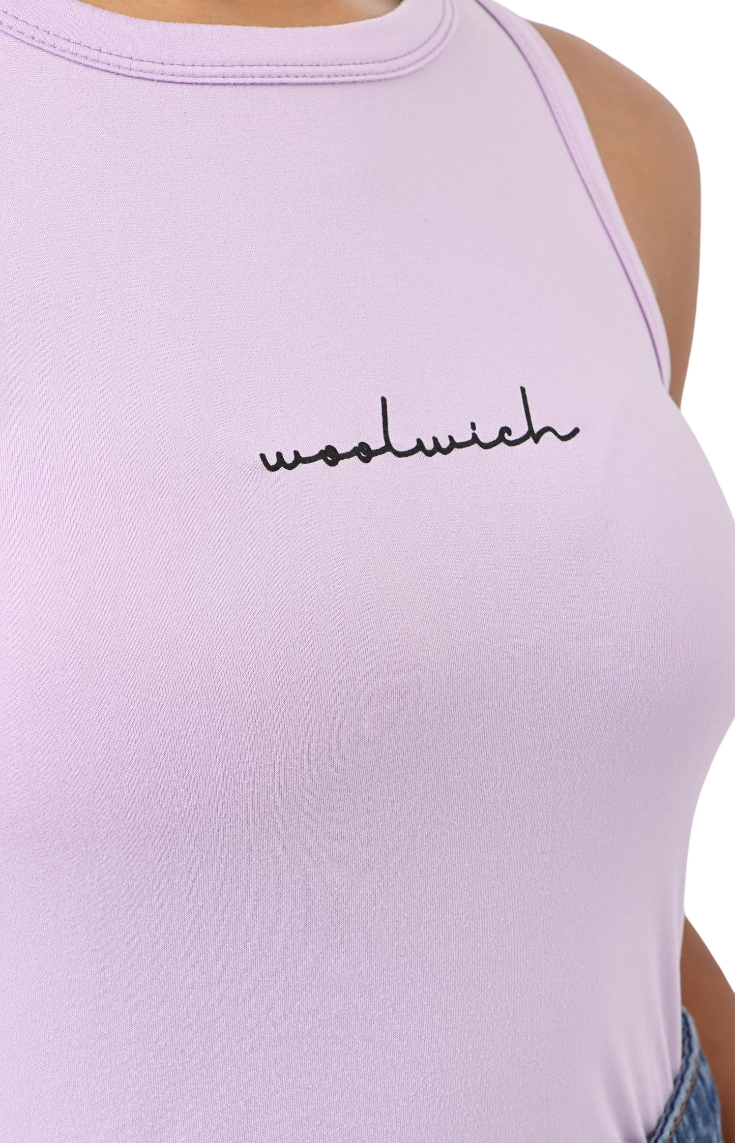 Ladies Printed Hi Cut Bodysuit - Lilac