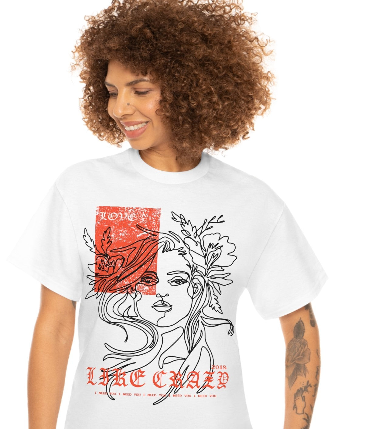 Female love White Graphic T shirt