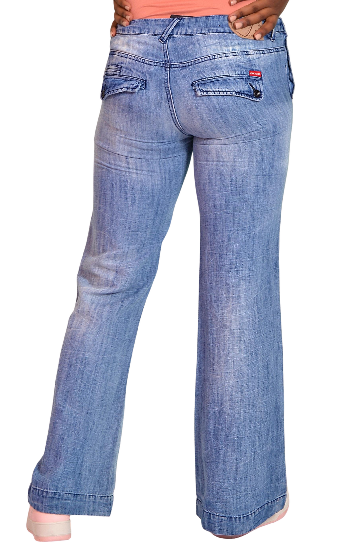 Ladies Wide Leg Jeans - Blue