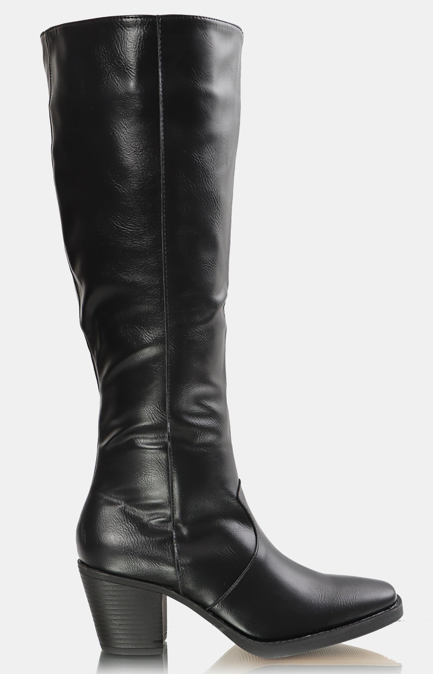 Ladies Knee High Boots - Black