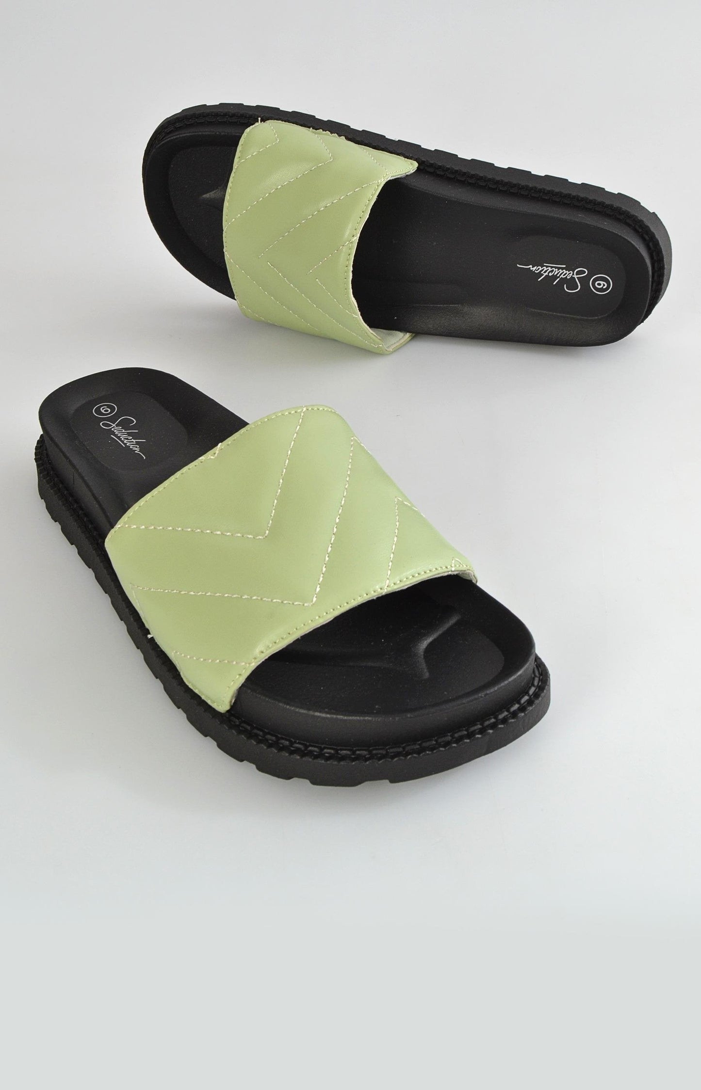 Ladies Flatform Sandals - Sage