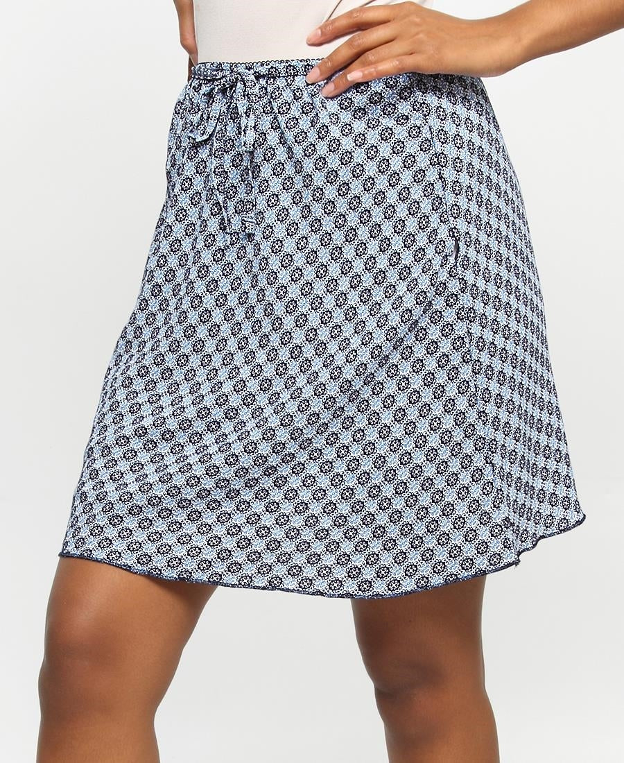 Drawstring Midi Skirt - Navy