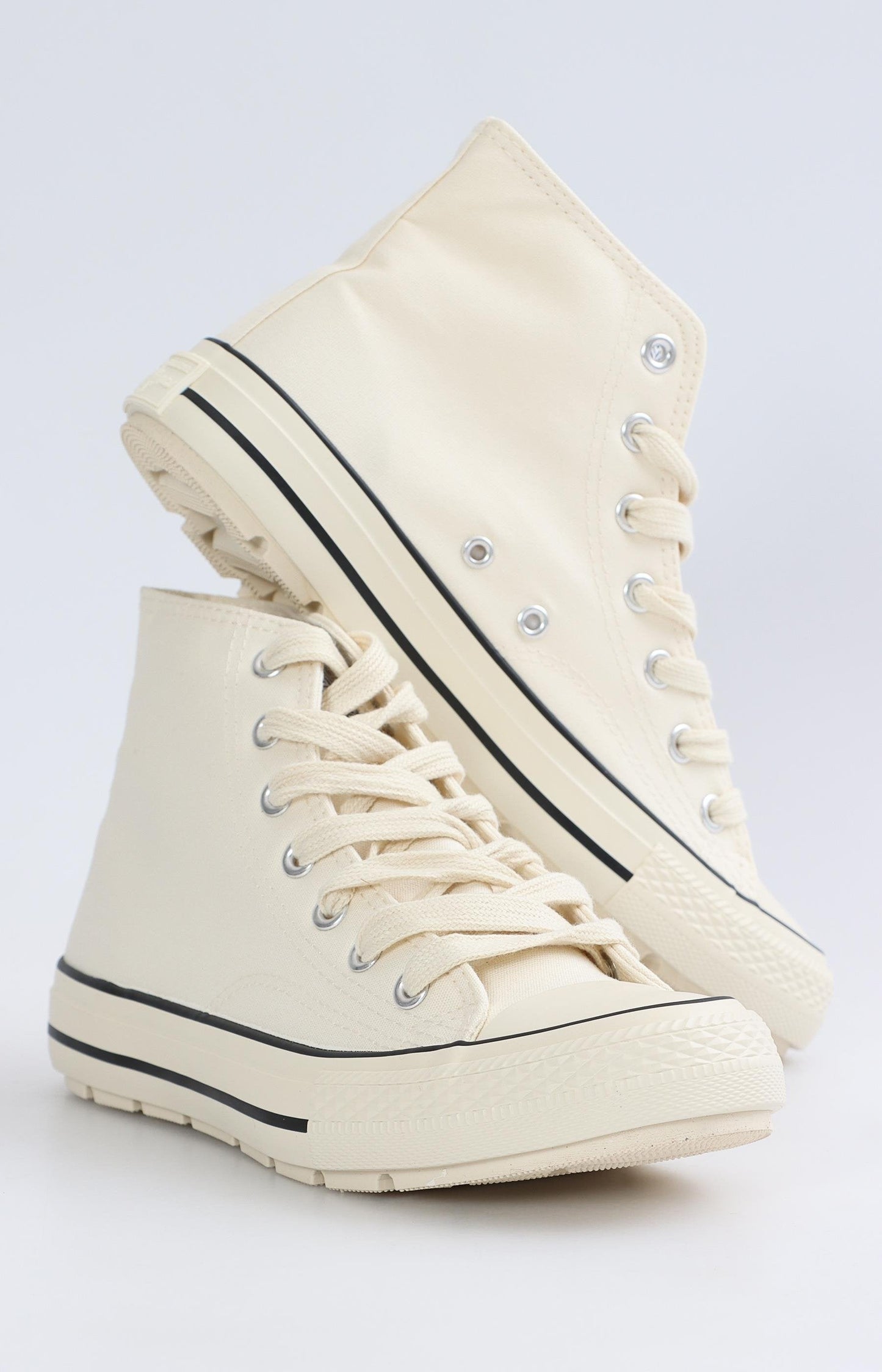 Youth High Top Sneakers - Cream