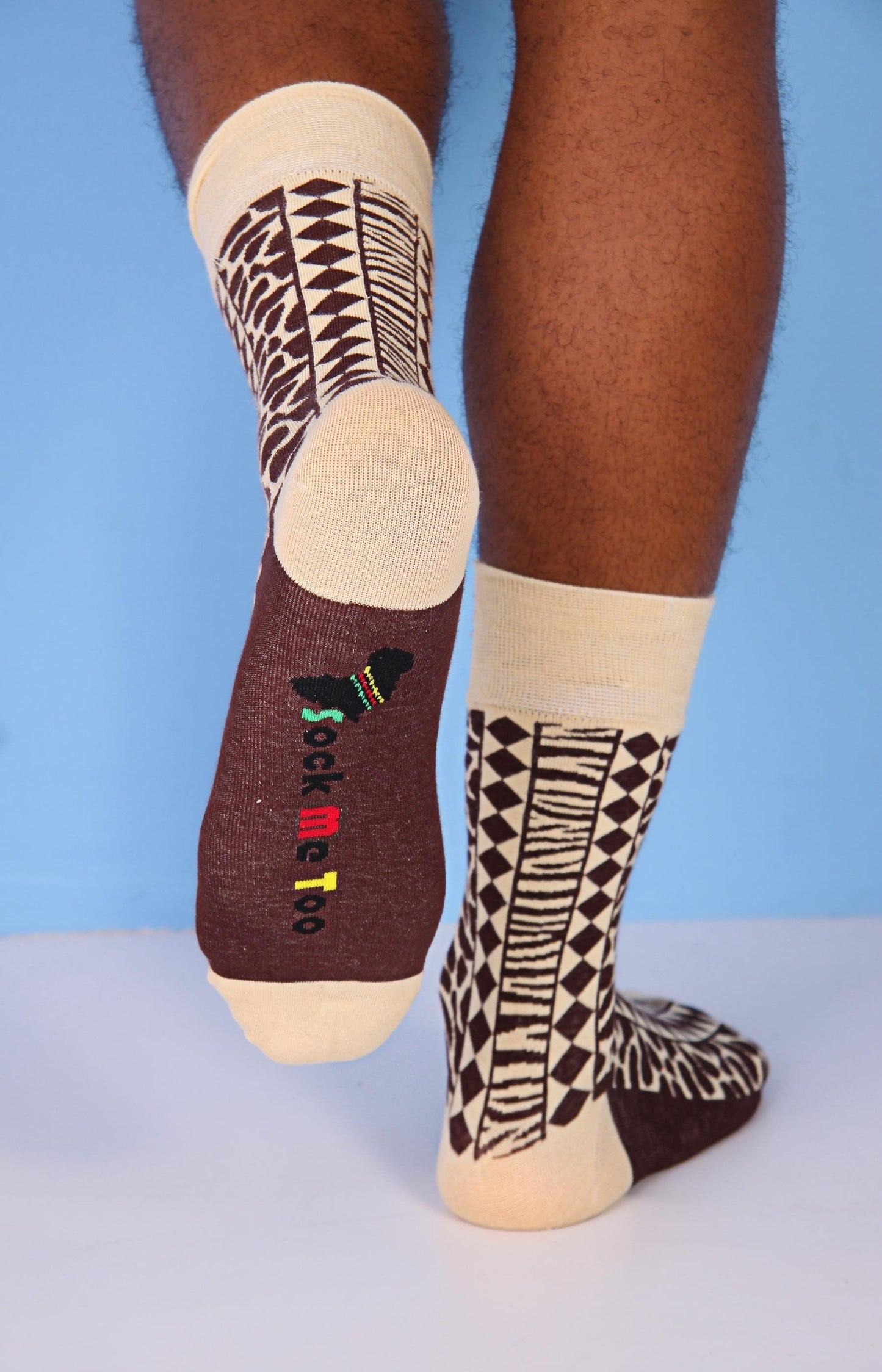 Men's Giraffe Socks - Beige