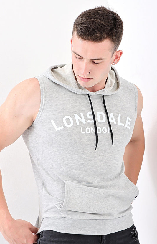 Mens Lonsdale London Hoody Top - Grey