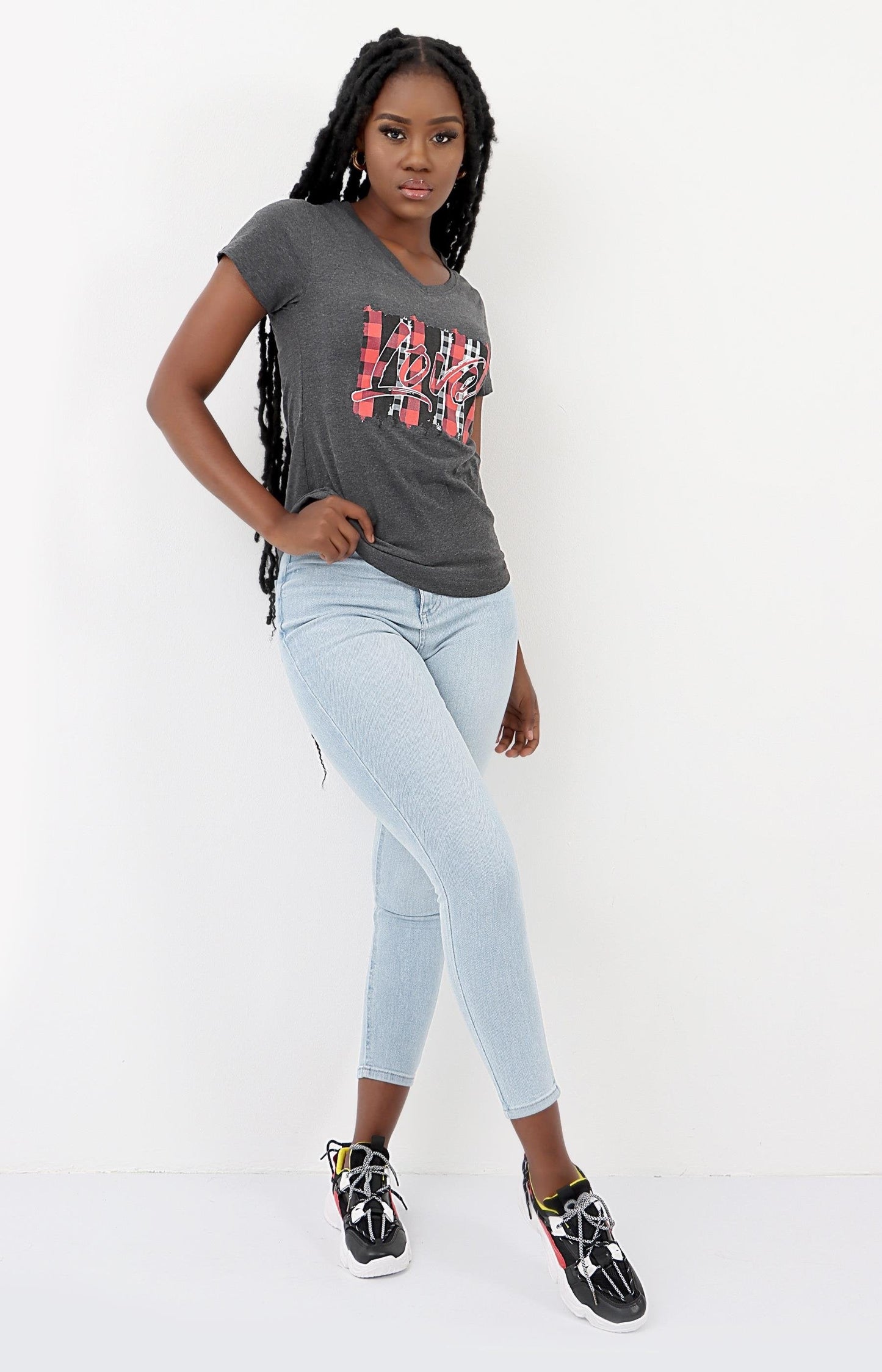 Ladies Printed T-Shirt - Red