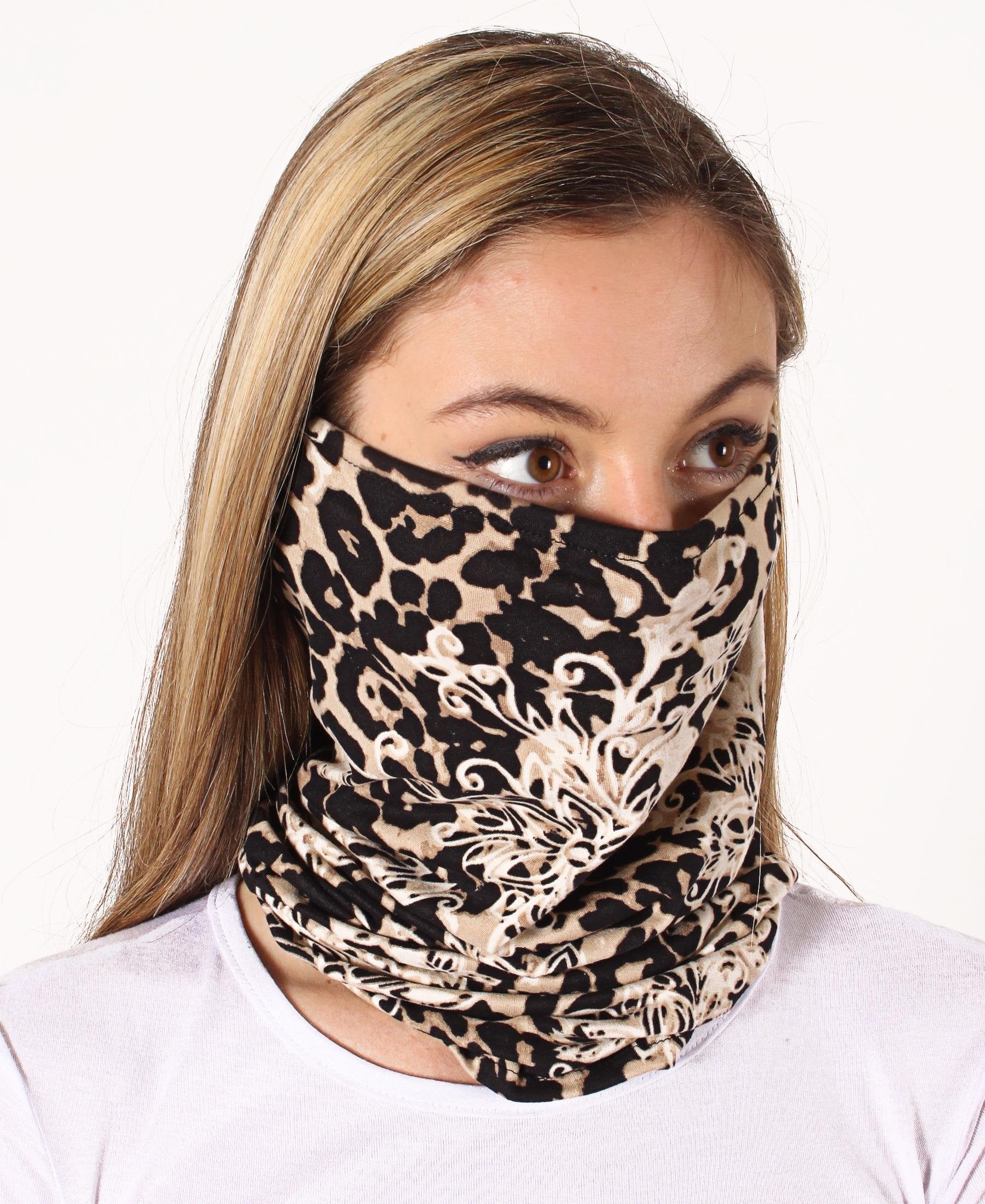 Neck Warmer - Black-Beige - planet54.com