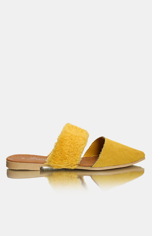 Ladies' Slip On Sandals - Mustard