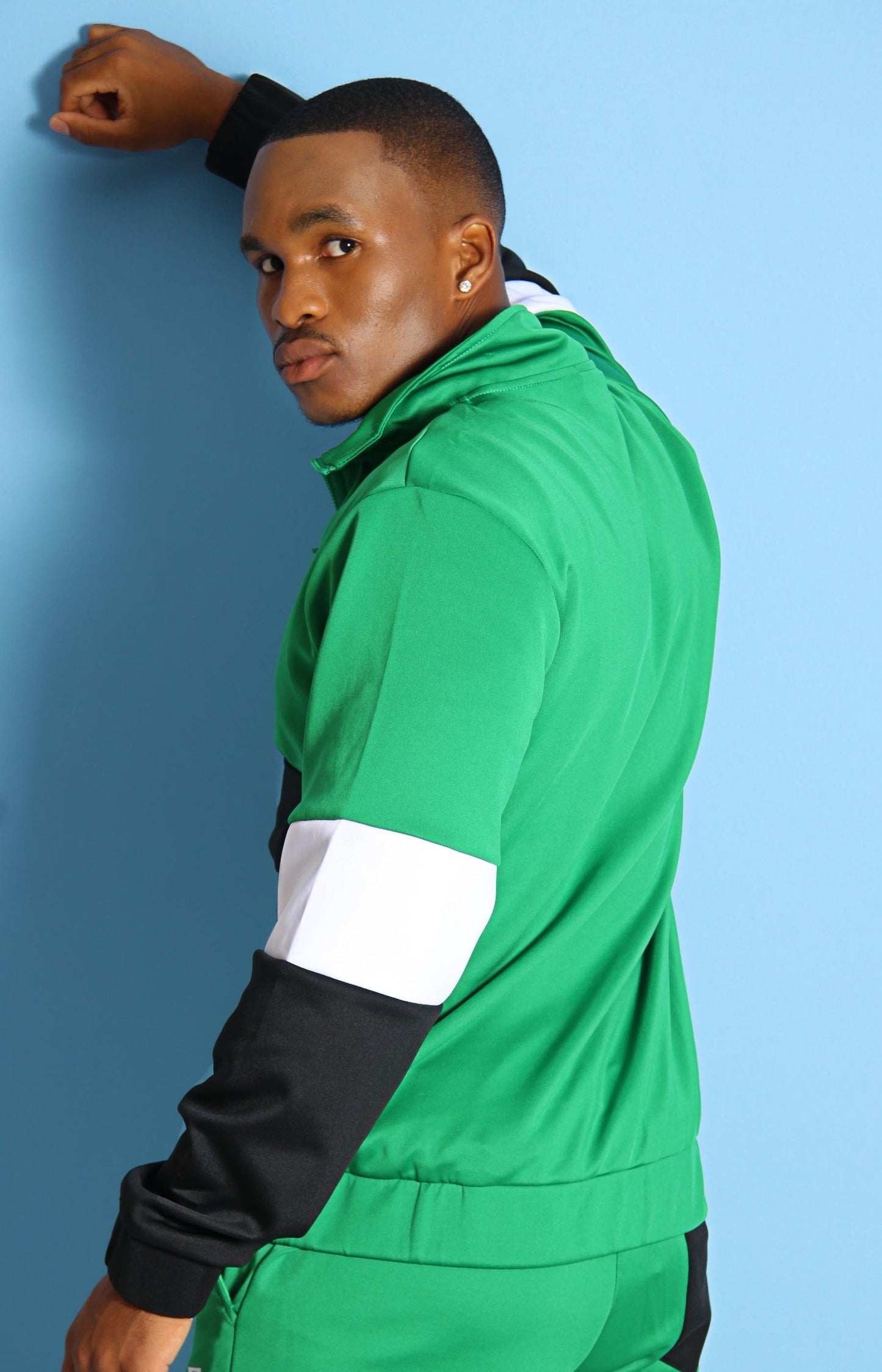 Pro Stars Men's Tracksuit - Black-Green