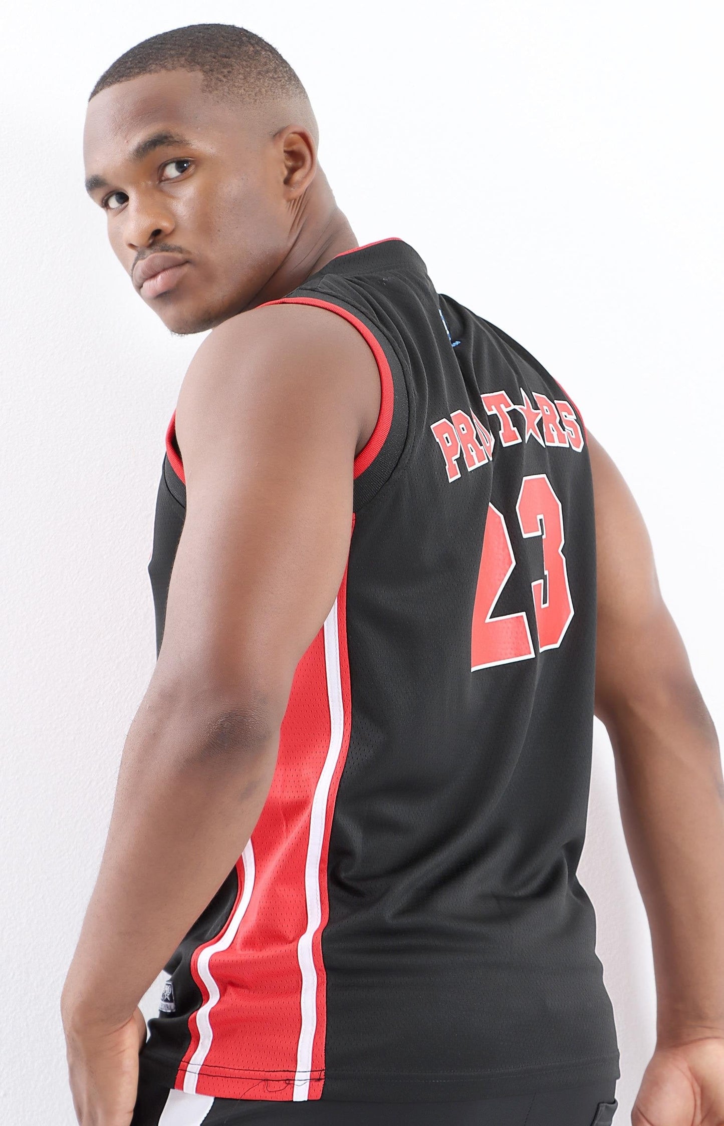 Mens Pro Stars V-Neck Vest - Red-Black