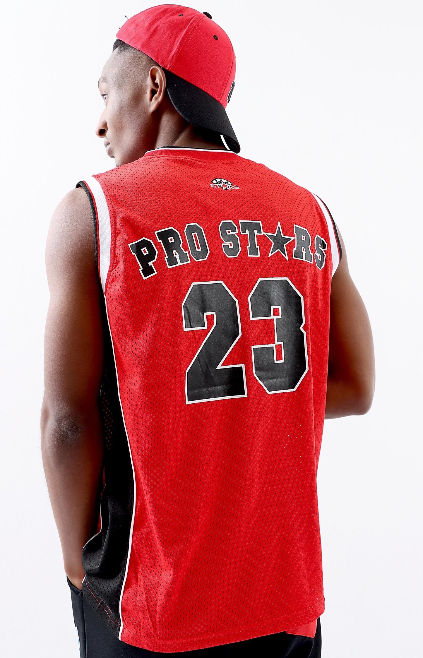 Mens Pro Stars Chicago Basketball Vest - Red-Black