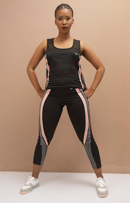 Ladies' Training Vest - Peach-Black