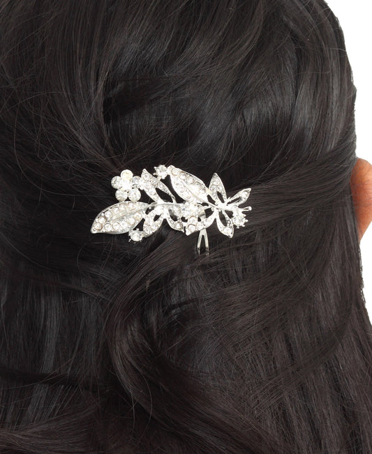 Side Comb Hair Clip - Silver