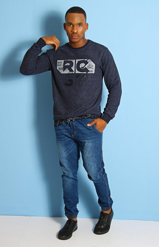 Men's Sweatshirt - Navy - planet54.com