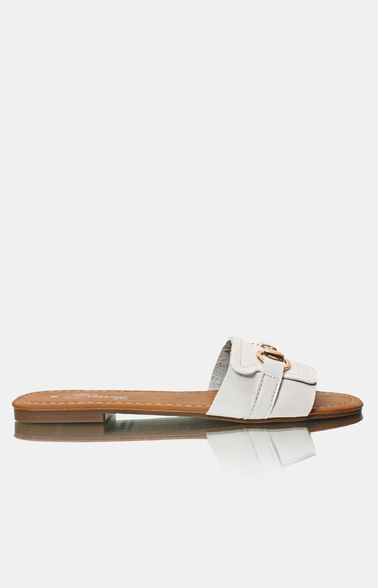 Ladies' Front Strap Sandals - White