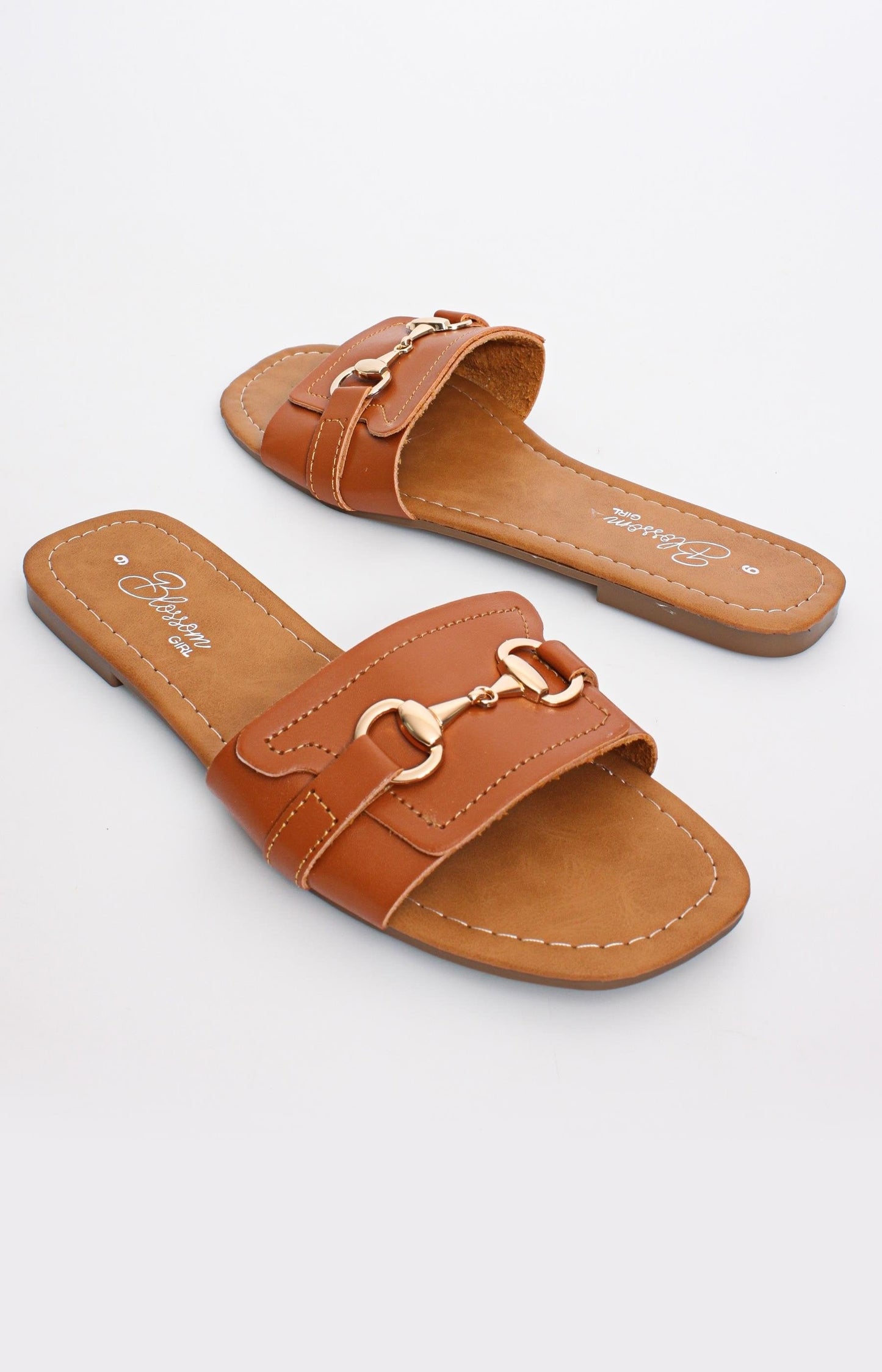 Ladies' Front Strap Sandals - Tan