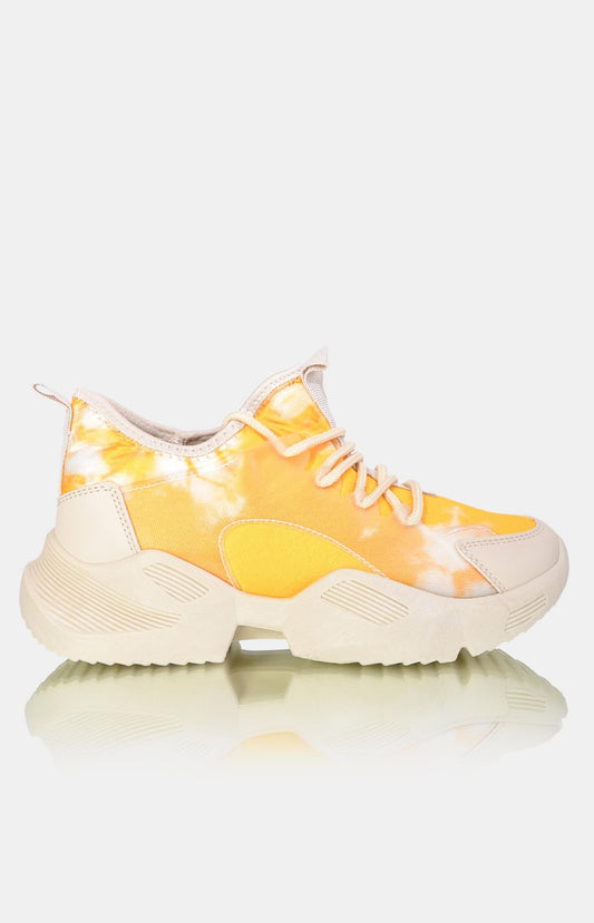 Ladies Lightweight Sneakers - Mustard