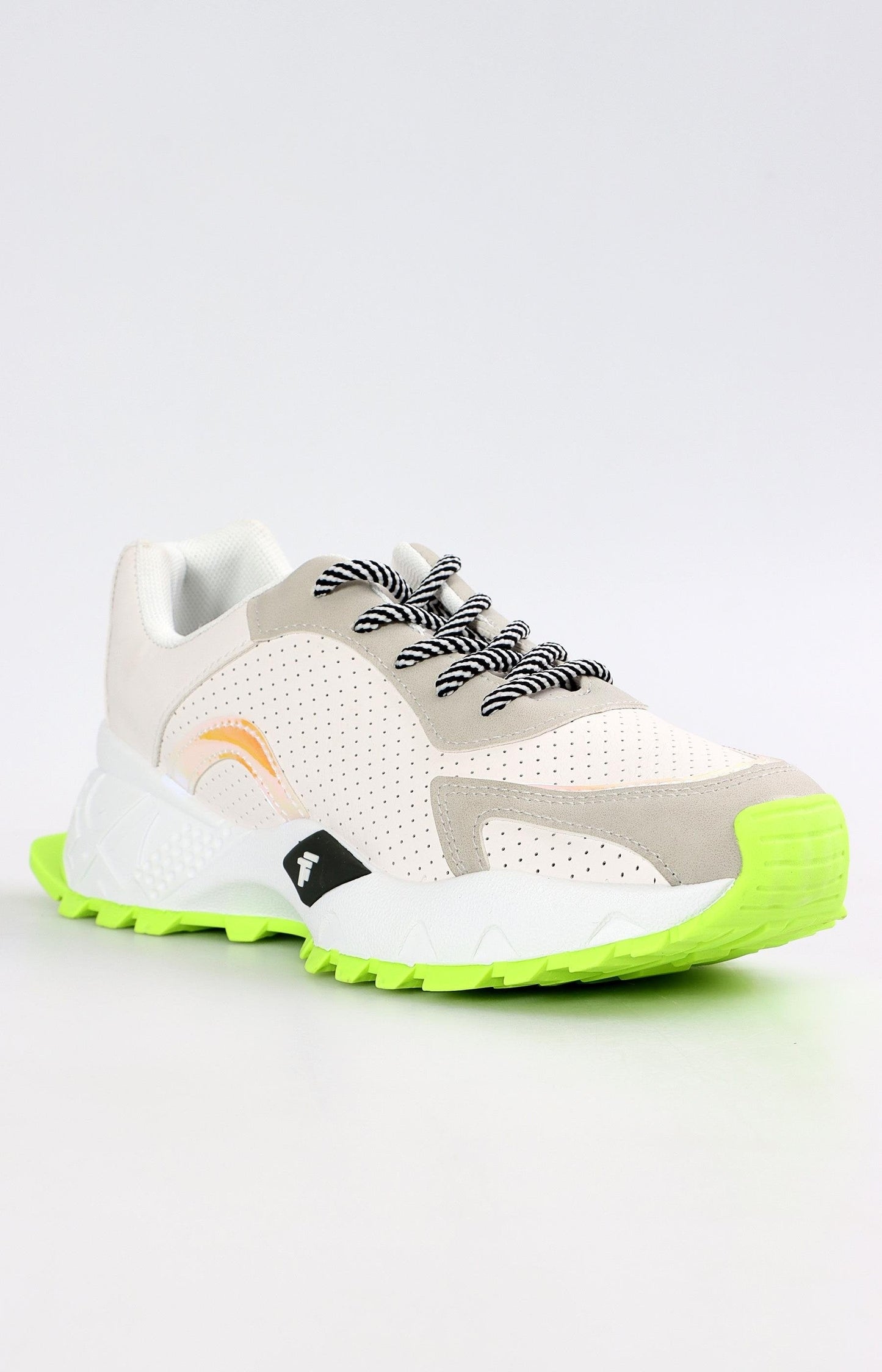 Ladies Lightweight Casual Sneakers - Grey Multi