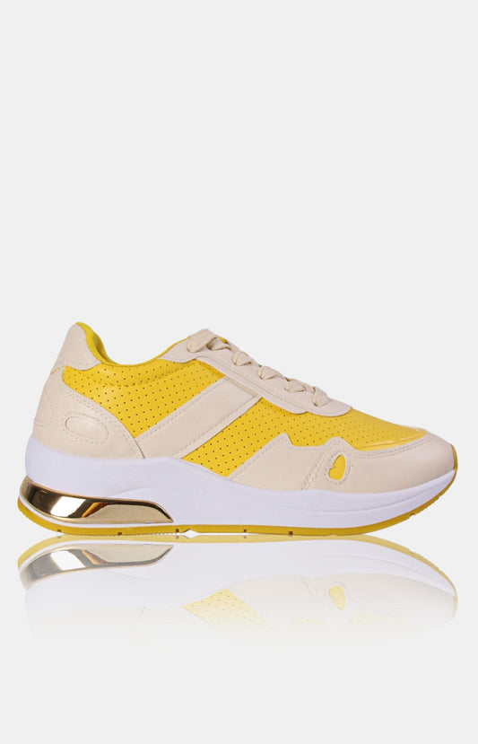 Ladies' Casual Sneakers - Mustard