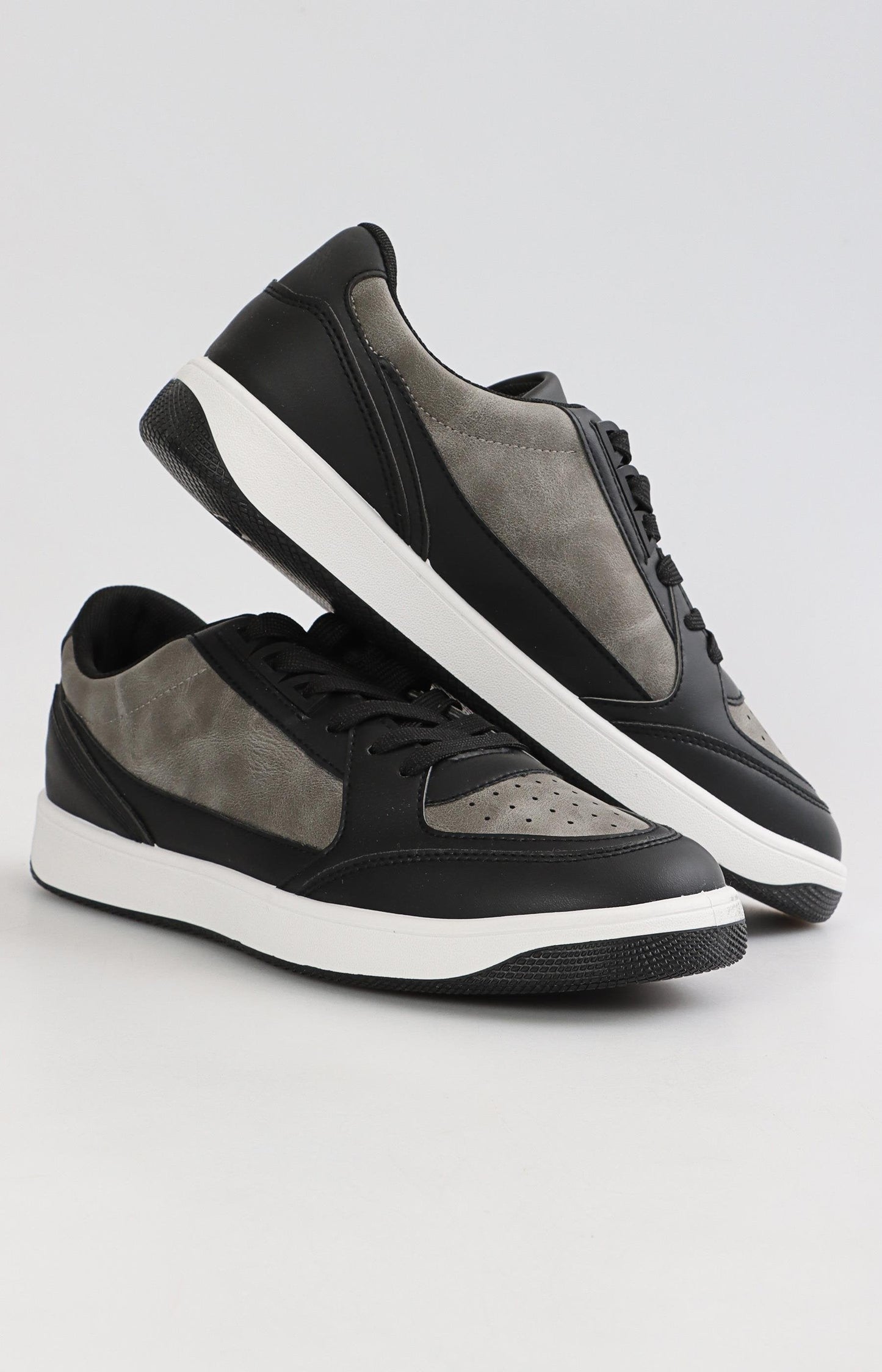 Mens Low Cut Casual Sneakers - Grey-Black
