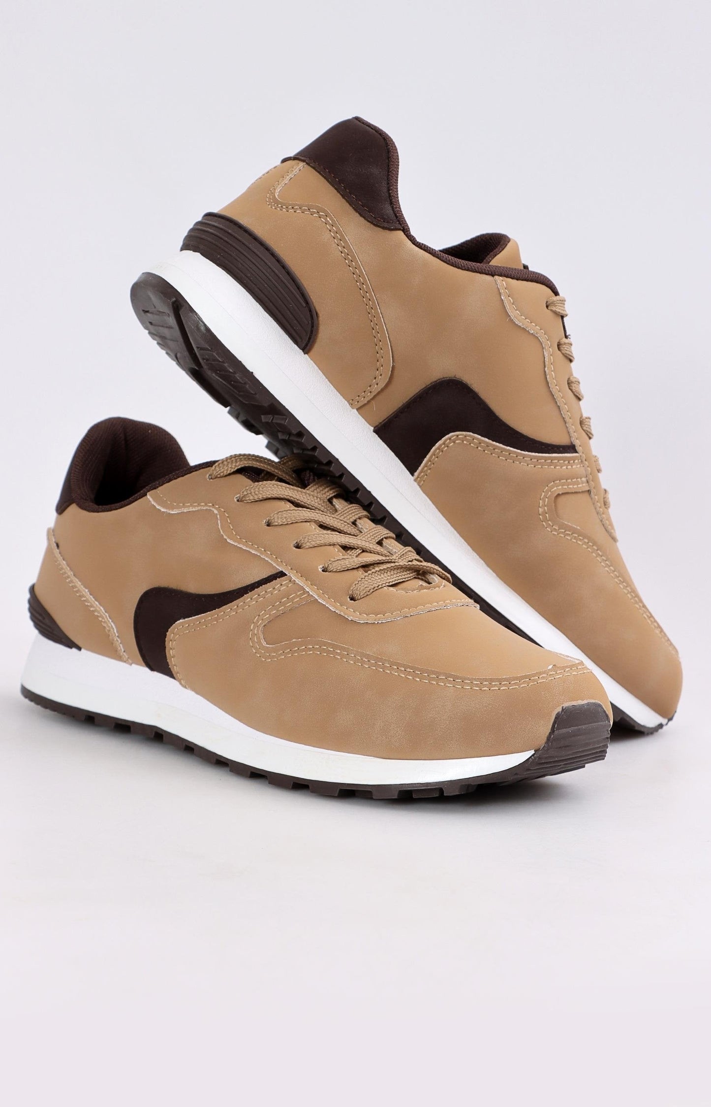 Mens Low Cut Casual Sneakers - Taupe