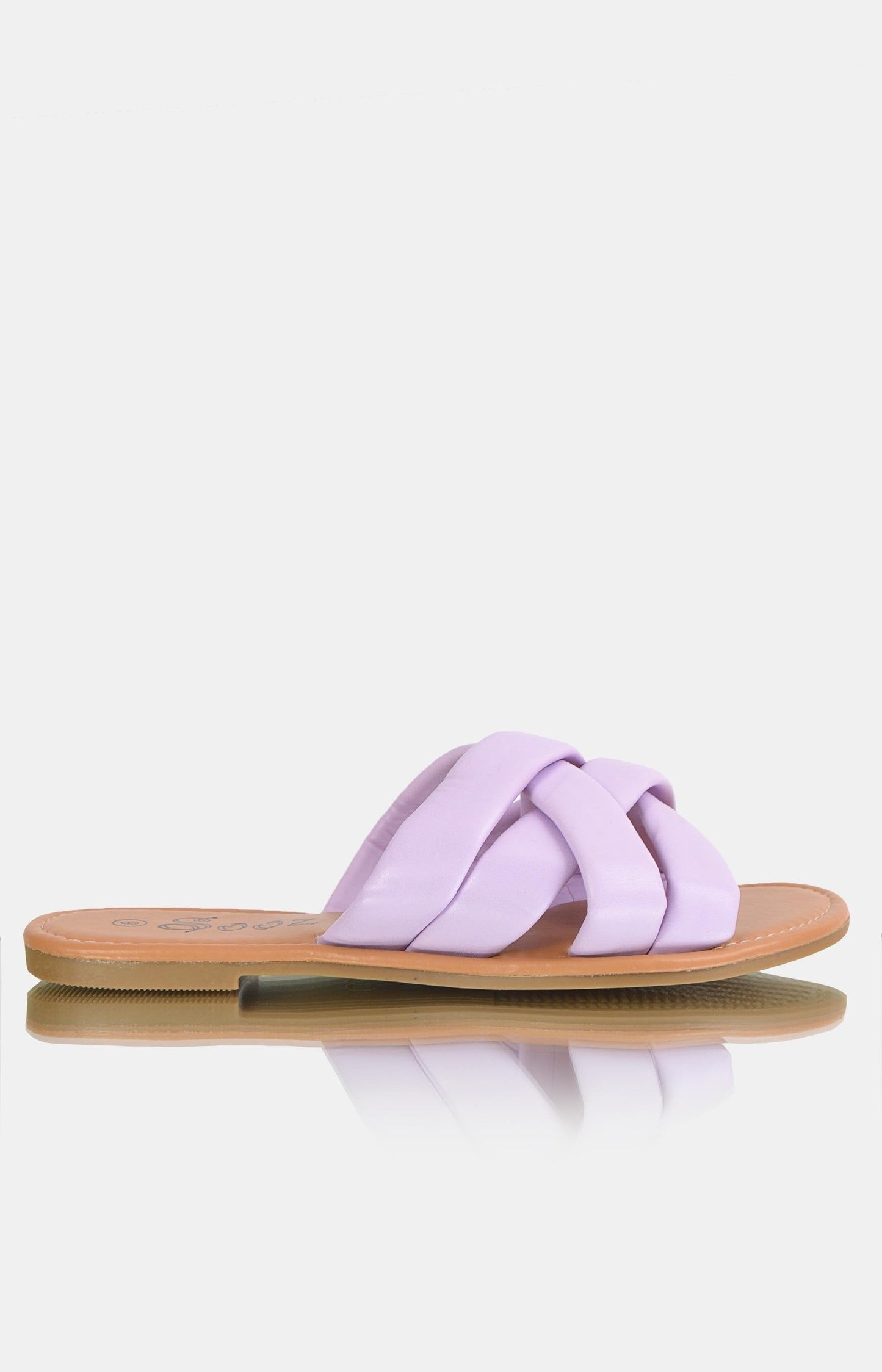 Ladies Strappy Flat Sandals - Lilac