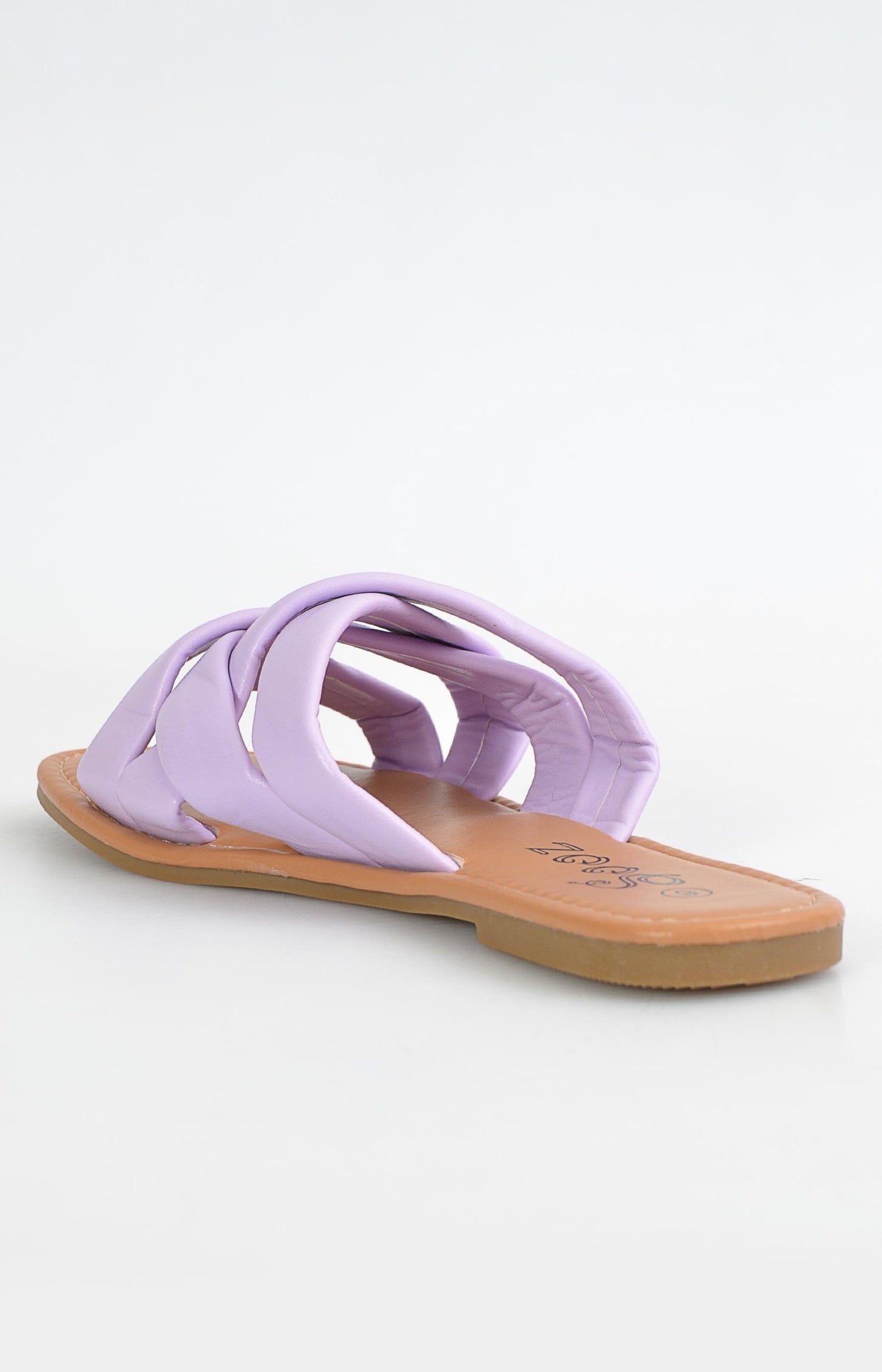 Ladies Strappy Flat Sandals - Lilac