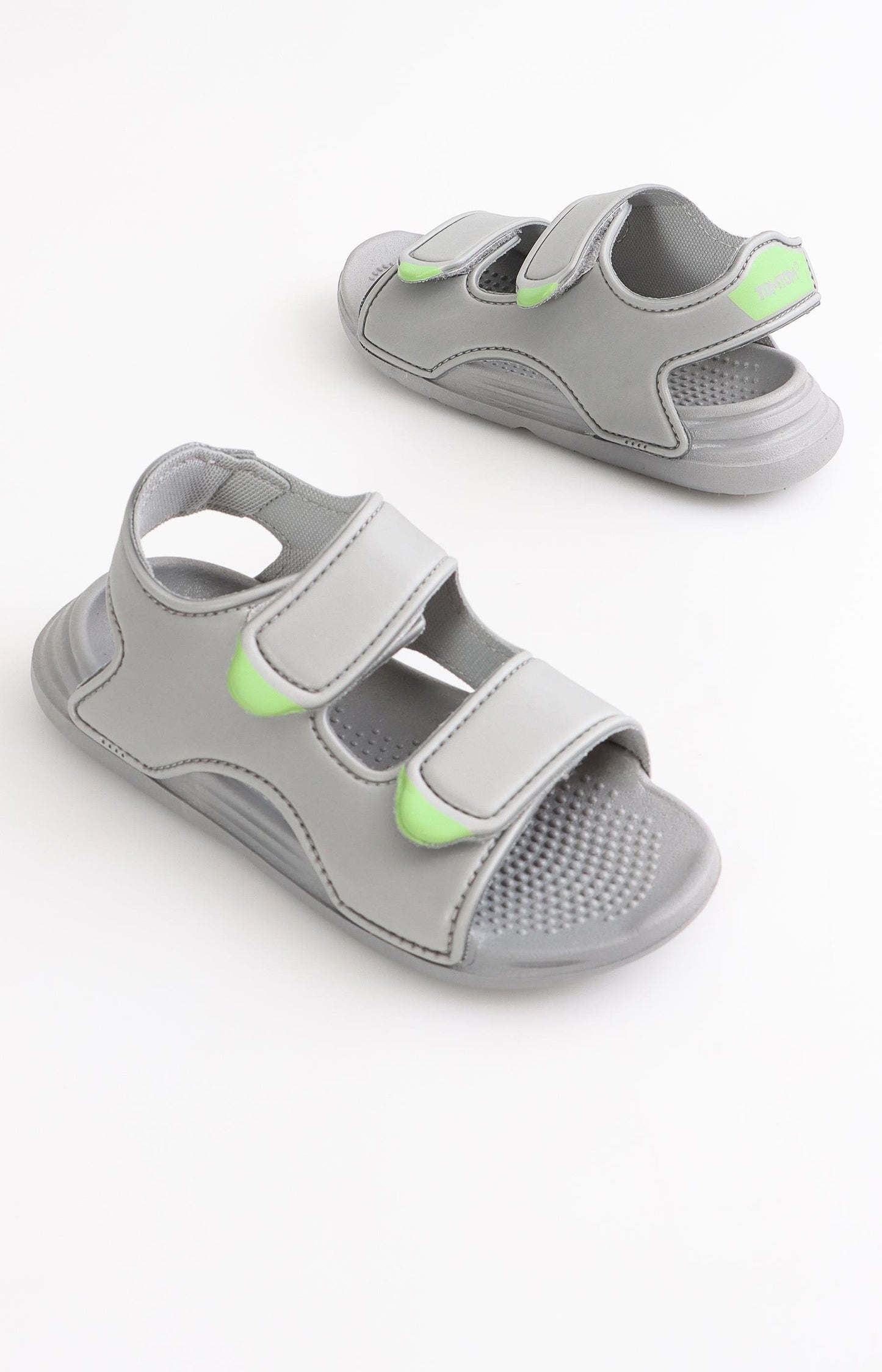 Kids Velcro Strap Sandals - Grey