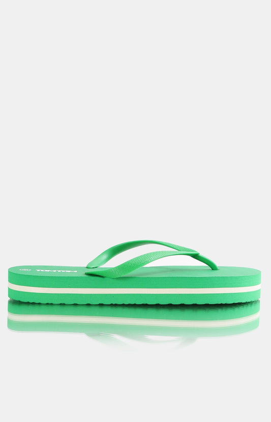 Ladies Deck Flip Flops - Green