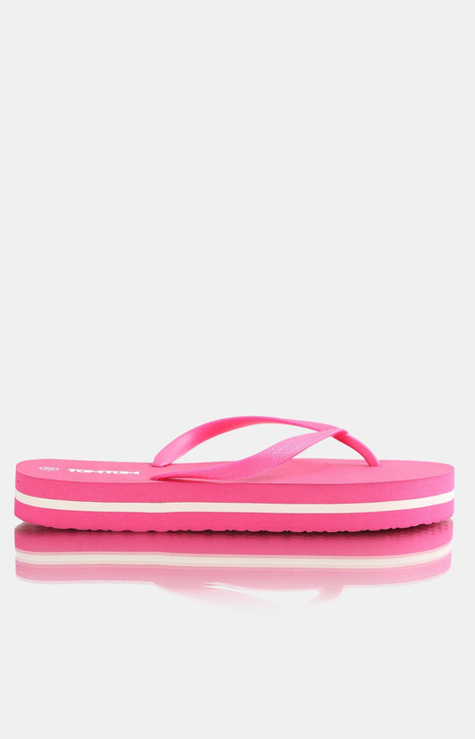 Ladies Deck Flip Flops - Fuschia