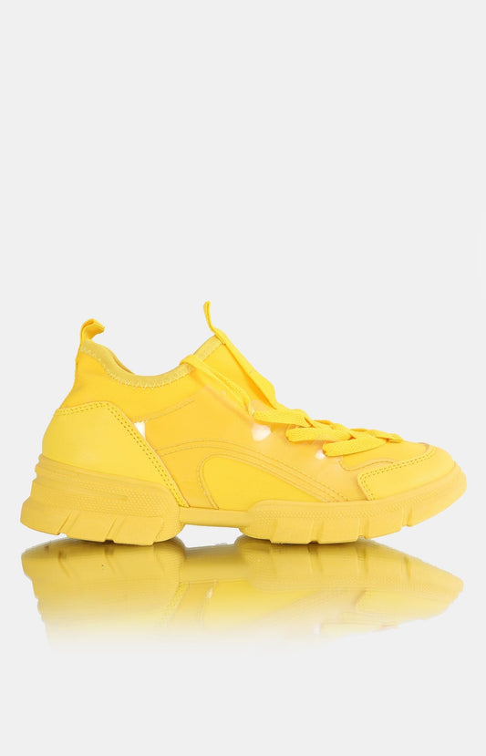 Ladies Rush Bright Sneakers - Yellow