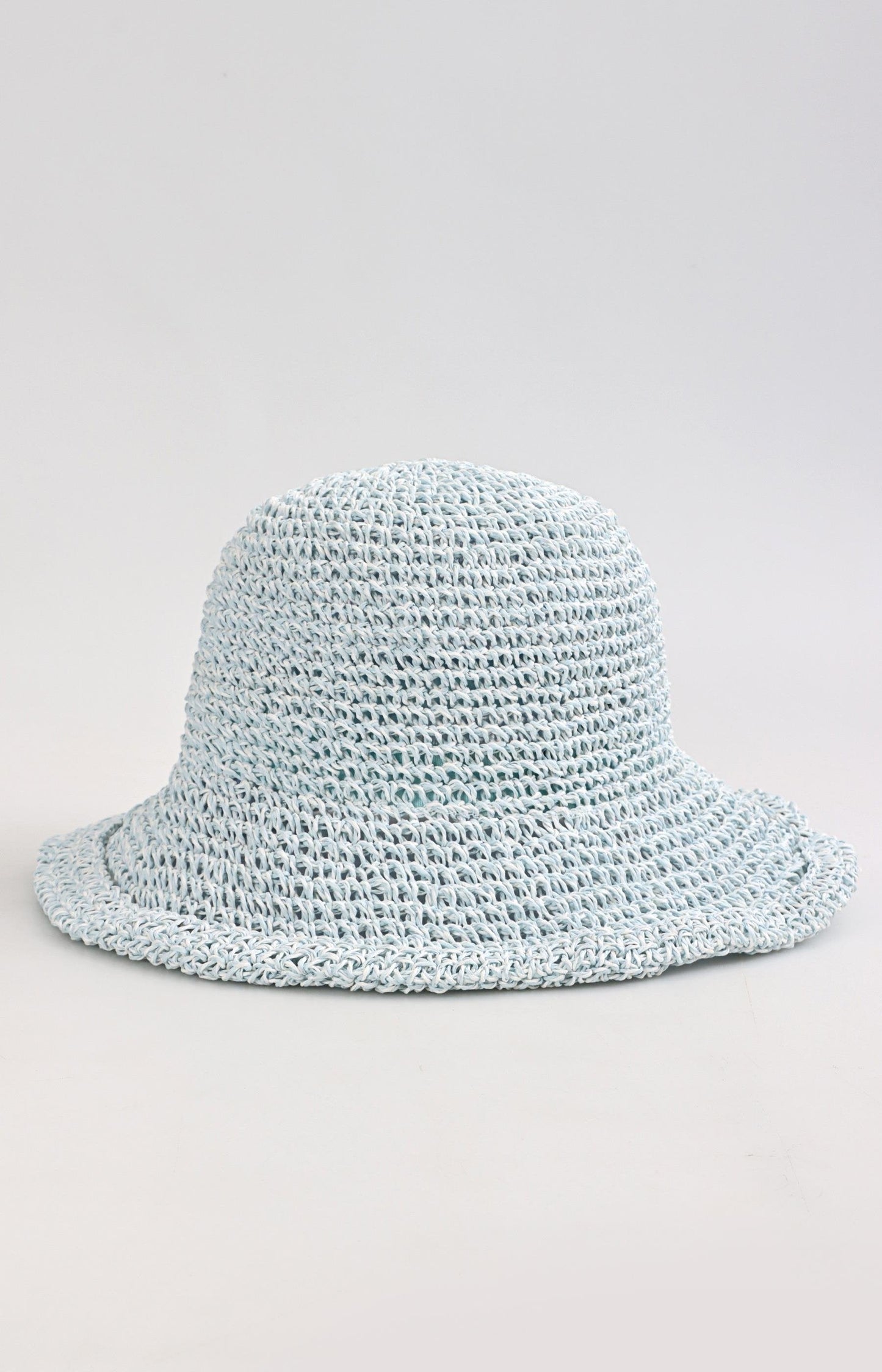 Ladies Weave Bucket Hat - Blue