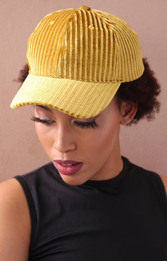 Ladies' Corduroy Peak Cap - Mustard