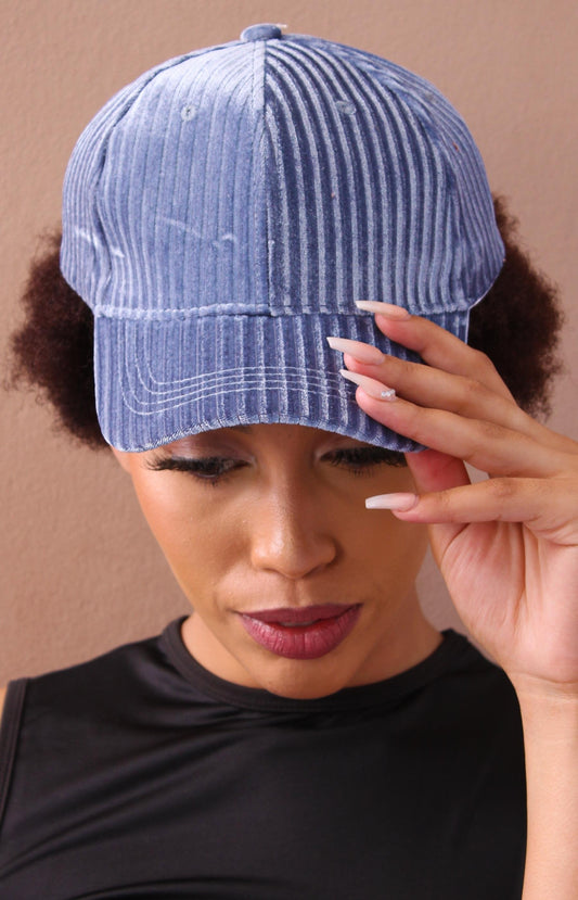 Ladies' Corduroy Peak Cap - Blue