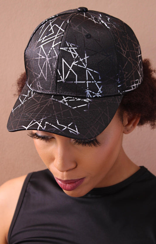 Ladies' Satin Peak Cap - Black