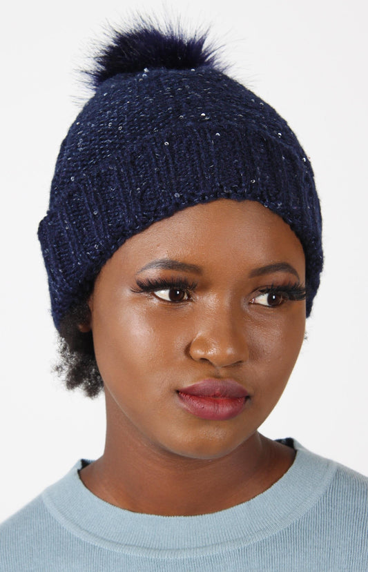 Ladies' Beanie - Navy - planet54.com