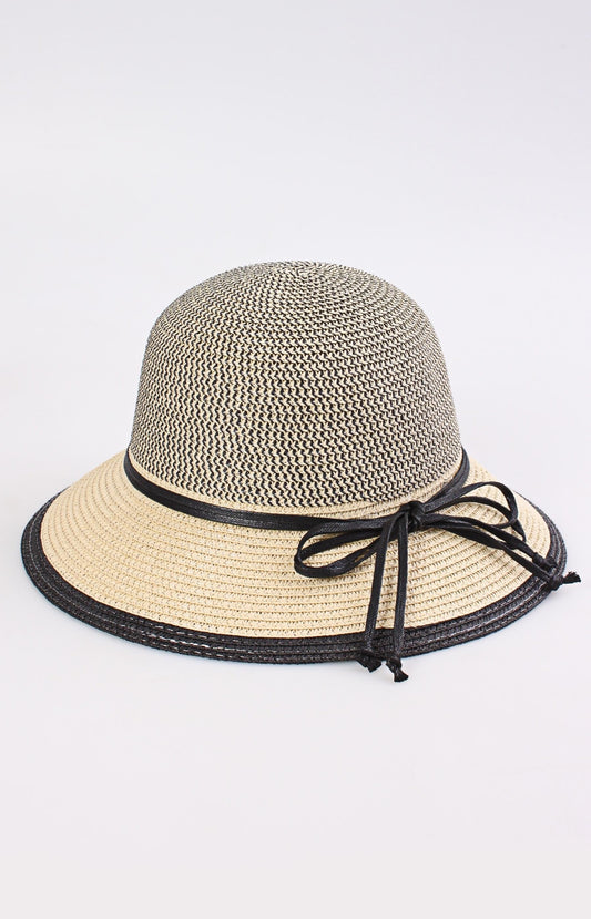 Ladies' Two Tone Bucket Hat - Beige