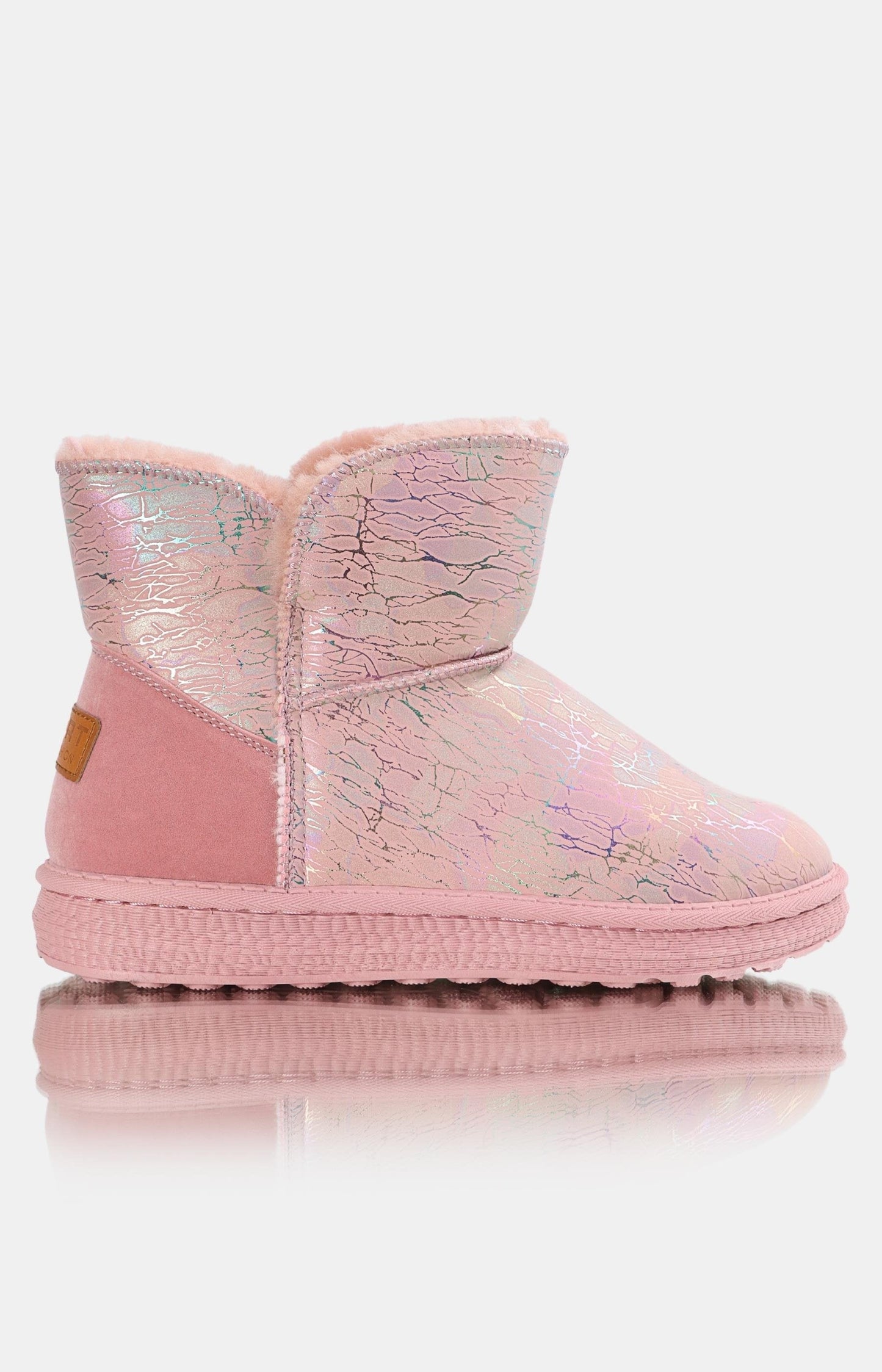 Ladies Fluff Boots - Pink