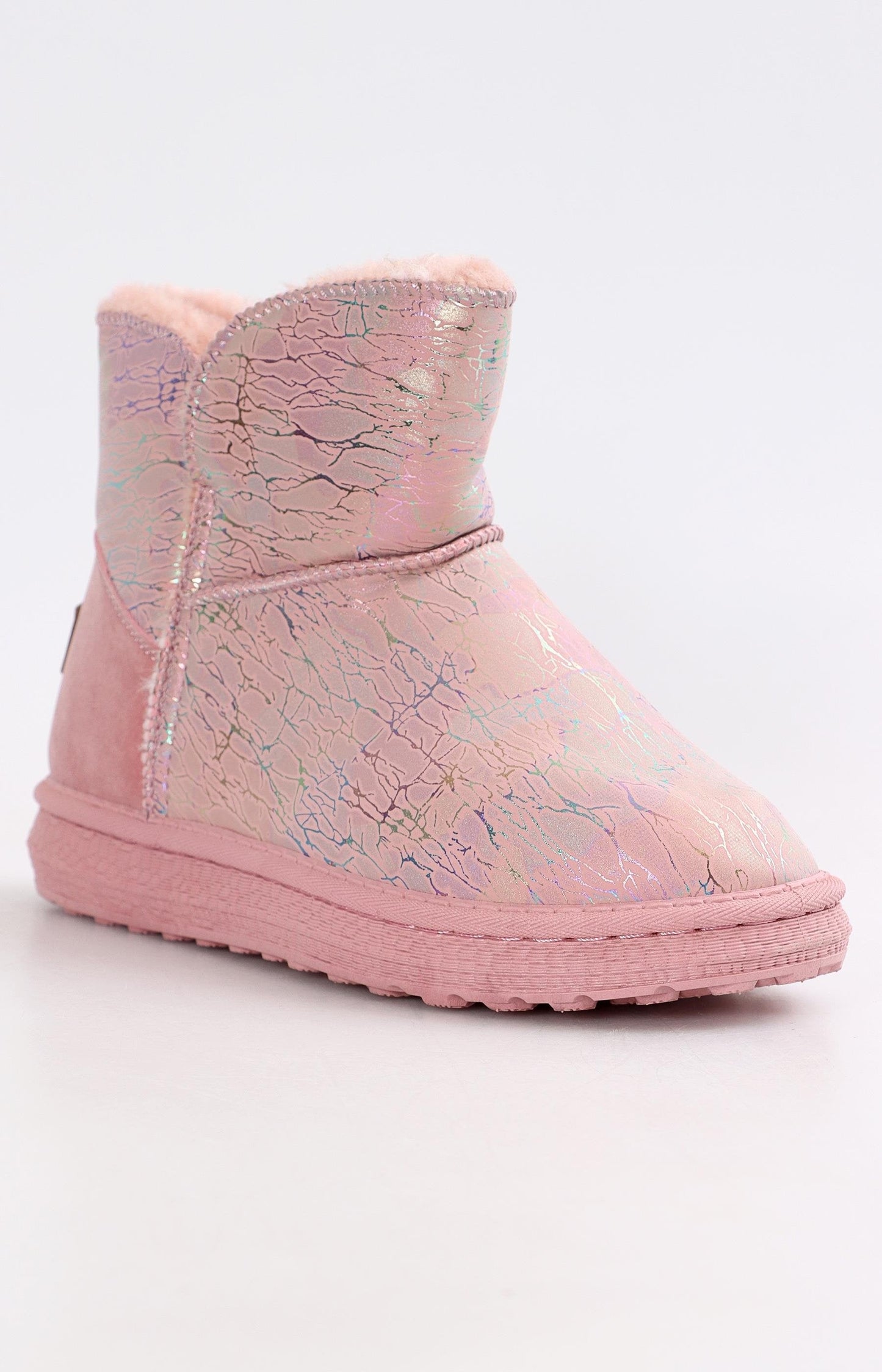 Ladies Fluff Boots - Pink