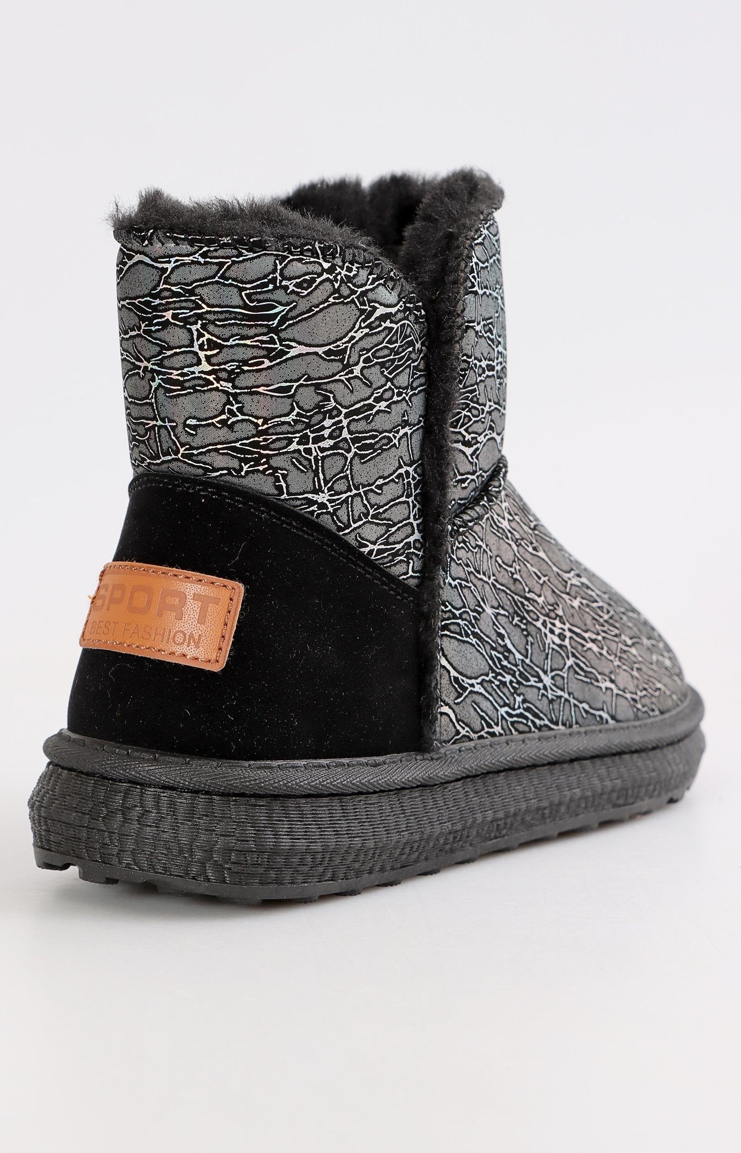 Ladies Fluff Boots - Black