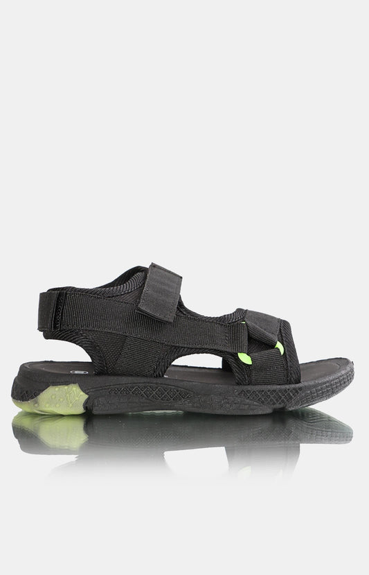 Boys Velcro Sandals - Black-Green