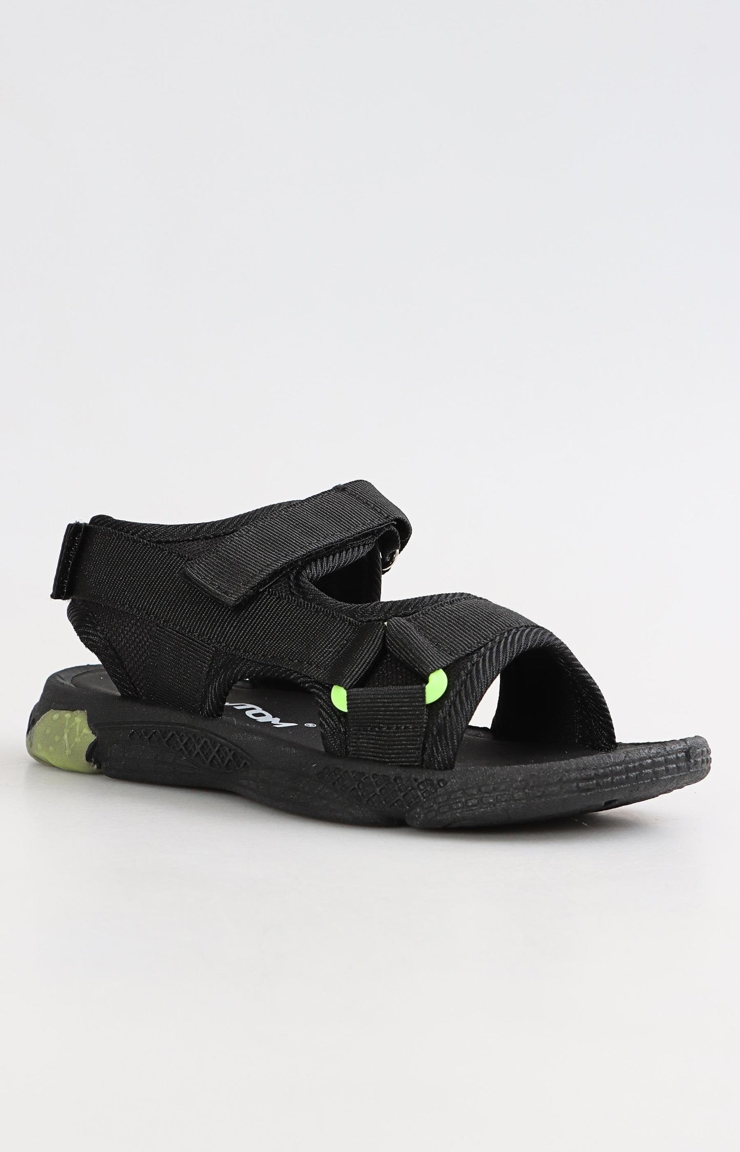 Boys Velcro Sandals - Black-Green