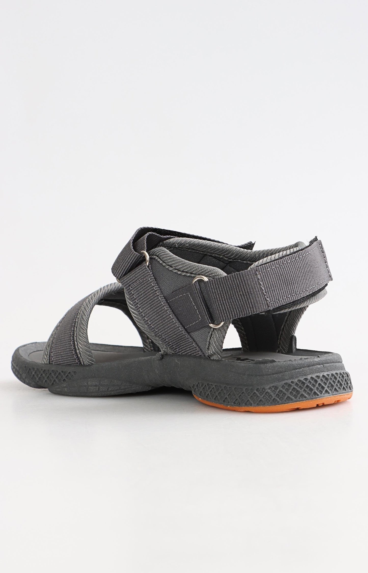 Boys Velcro Sandals - Grey-Orange