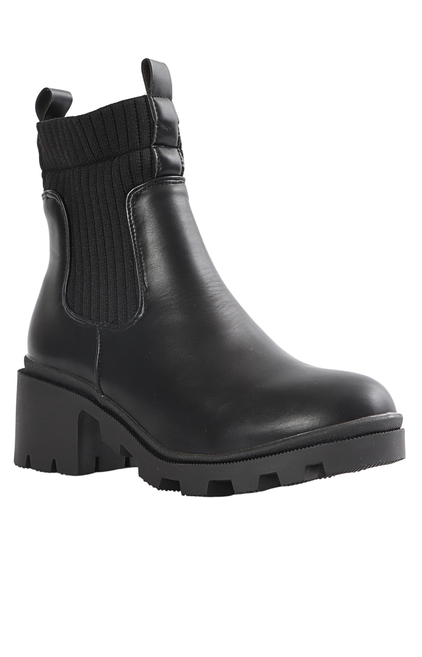 Ladies Chunky Combat Boots - Black