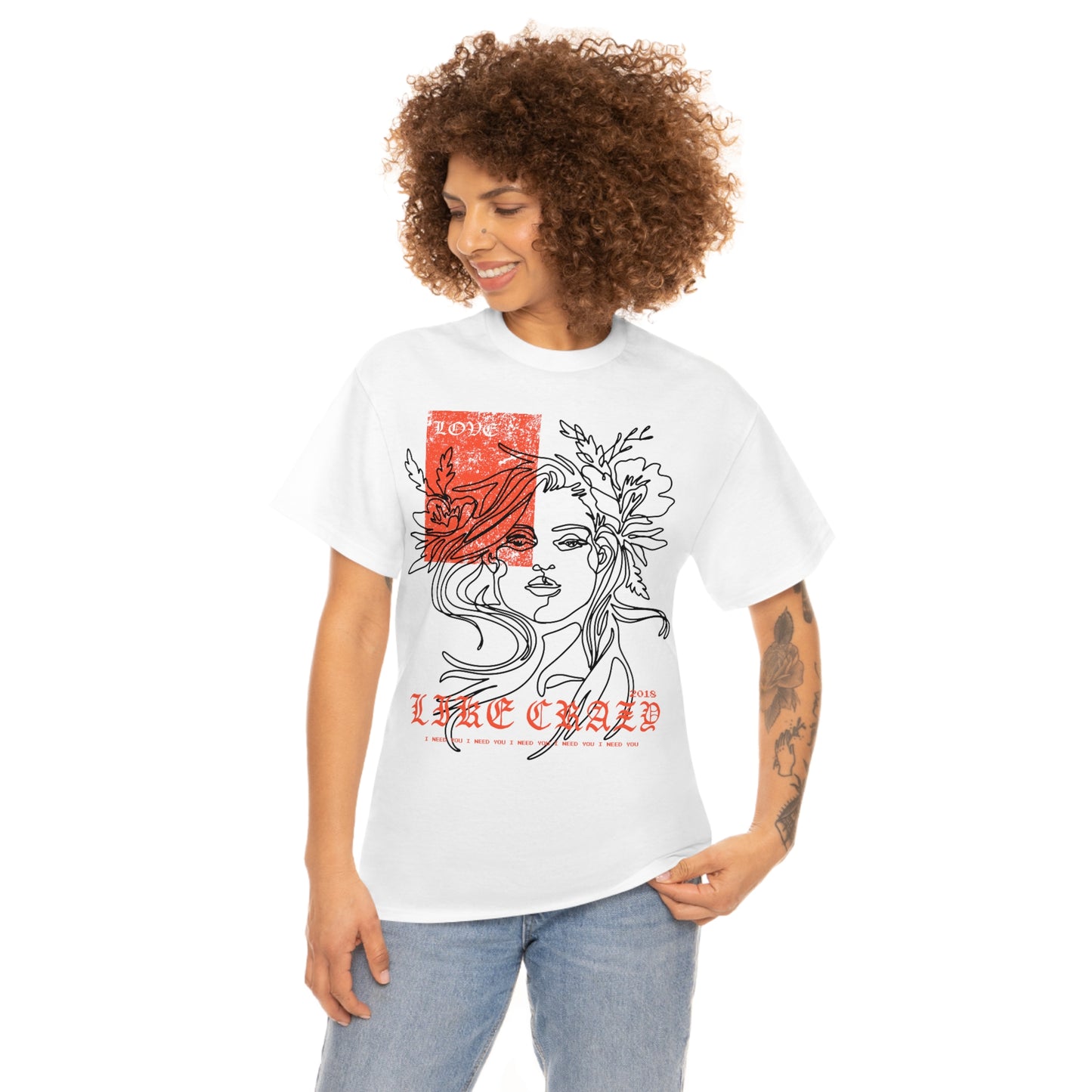 Female love White Graphic T shirt